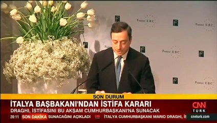 İtalya Başbakanı Draghi istifa edeceğini açıkladı