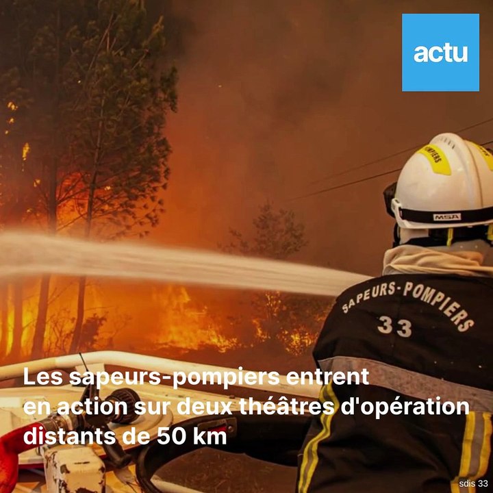 Incendies en Gironde : deux minutes de vidéo  pour prendre conscience de la tragédie qui se déroule dans nos forêts, près de Landiras et La Teste-de-Buch
