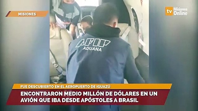 Encontraron medio millón de dólares en un avión que iba desde Apóstoles a Brasil
