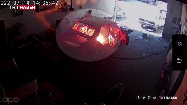 Sanayide oksijen tüpü patladı