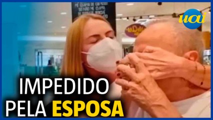 Mulher de Stenio Garcia tira ator à força de entrevista