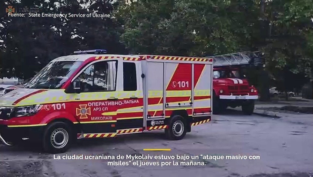 La ciudad ucraniana de Mykolaiv fue atacada por un ataque masivo con misiles el jueves por la mañana