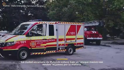 La ciudad ucraniana de Mykolaiv fue atacada por un ataque masivo con misiles el jueves por la mañana