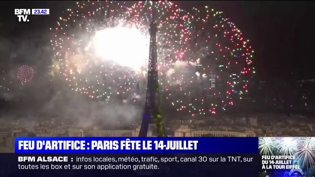 Les images du feu d'artifice qui a illuminé le ciel parisien à l'occasion du 14-Juillet