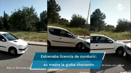 “Ni 24 horas con carnet”. Joven choca auto después de recibir su licencia de conducir