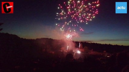 Le feu d'artifice du 14 juillet à Fougères