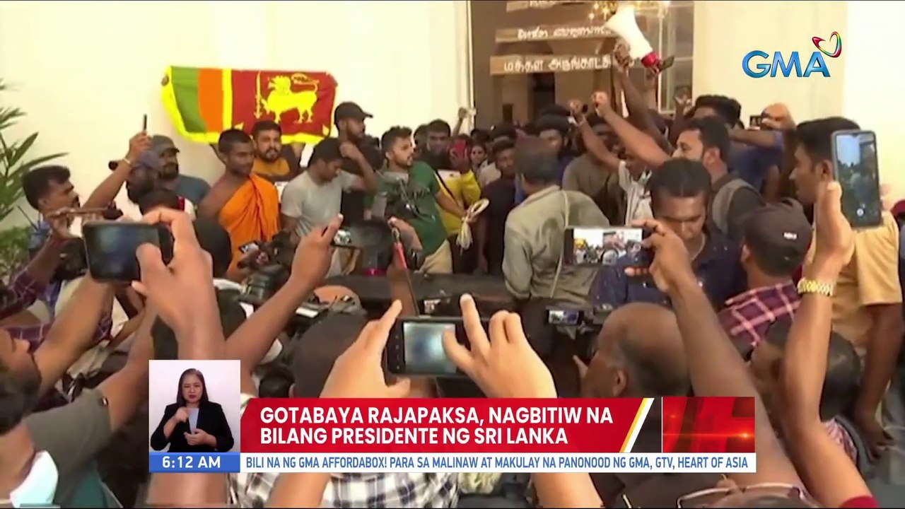Gotabaya Rajapaksa, nagbitiw na bilang presidente ng Sri Lanka  | UB