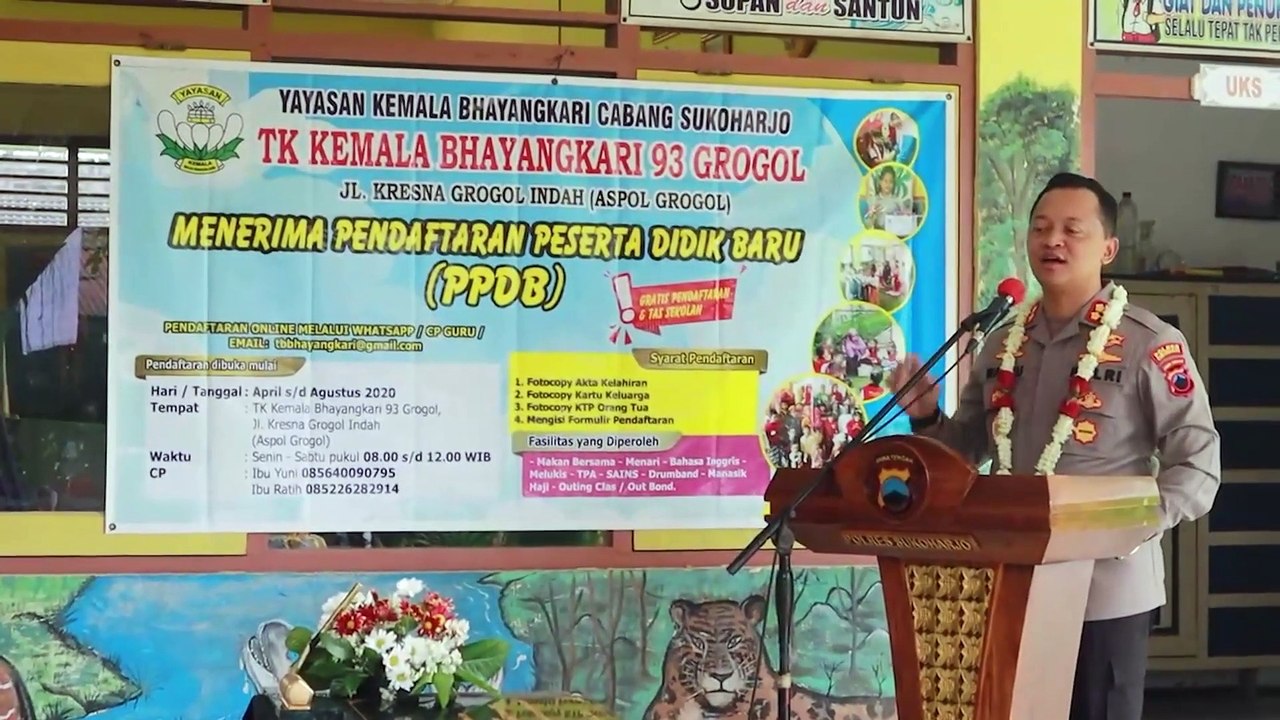 Kapolres Sukoharjo Meresmikan Renovasi Bangunan TK Kemala