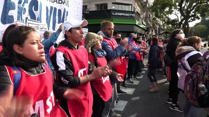 Manifestaciones en Argentina en medio de inflación que llegó a 36,2%