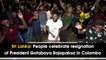 Sri Lanka: People celebrate resignation of President Gotabaya Rajapaksa in Colombo