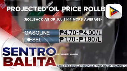 Nasa P4 na bawas-presyo sa gasolina, inaasahan sa susunod na linggo