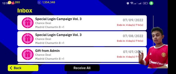 Free opening pack. eFootball 2022. Real Madrid.