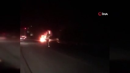 Susurluk'ta yanan araç kullanılamaz hale geldi