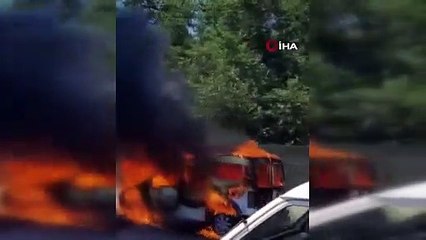 Bursa'da panik anları! Seyir halindeyken...