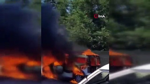 Bursa'da panik anları! Seyir halindeyken...