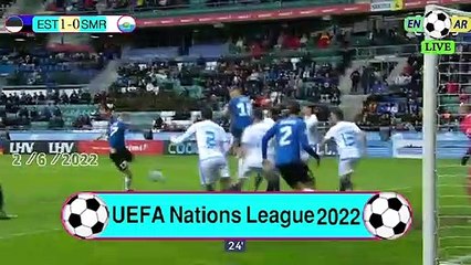 Estonia 2-0 San Marino     سان مارينو 0-2  إستونيا - - UEFA Nations League2022