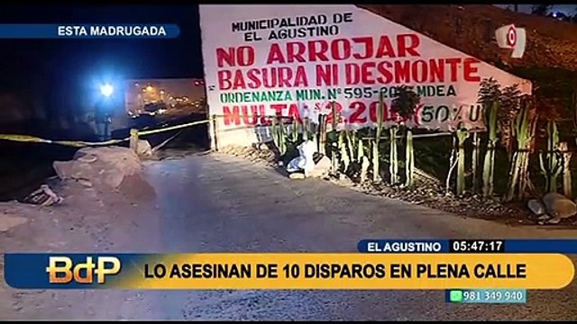 El Agustino: Hombre es asesinado de 10 balazos por presuntos sicarios