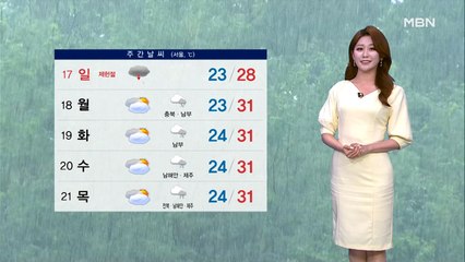 [뉴스7 날씨] 주말 내내 찜통더위 속 강한 소나기… 동해안 높은 물결 주의