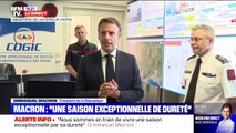 Incendies: Emmanuel Macron en réunion de crise