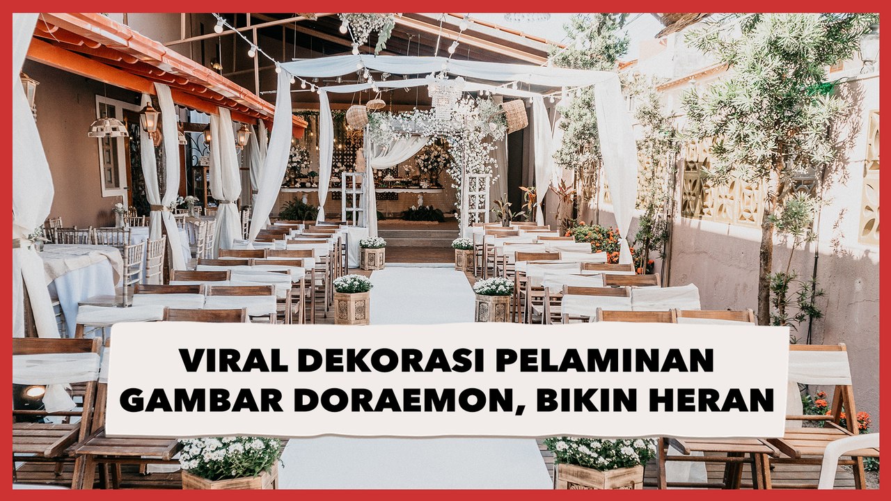 Viral Dekorasi Pelaminan Gambar Doraemon, Penampakannya Bikin Terheran-heran