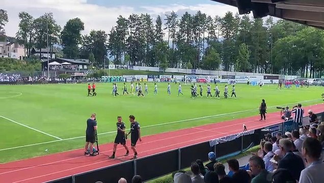 Newcastle United's pre-season friendly against 1860 Munich: the teams come out