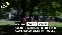 Sagan et Jakobsen en difficulté / Sagan and Jakobsen in trouble - Étape 13 / Stage 13 - #TDF2022