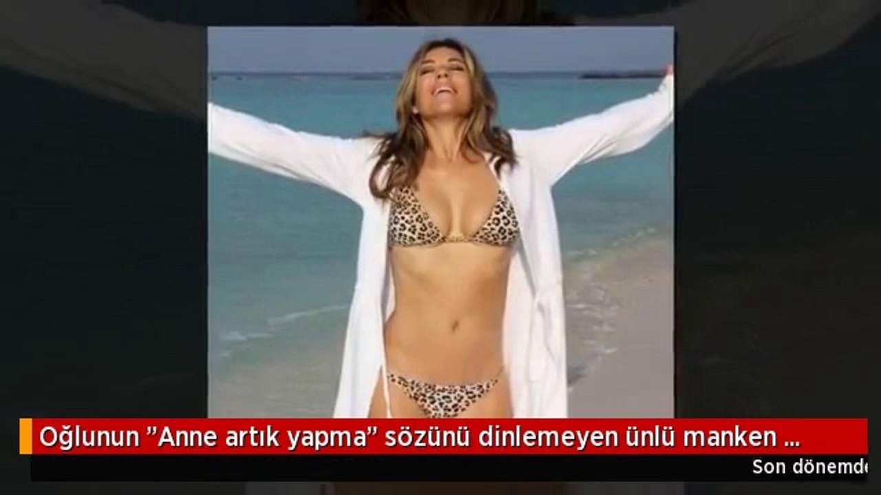 Oğlunun 'Anne artık yapma' sözünü dinlemeyen ünlü manken Elizabeth Hurley, bomba bir pozunu daha paylaştı