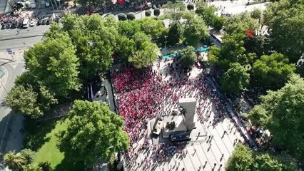 Saraçhane'deki 15 Temmuz etkinlik alanı havadan görüntülendi