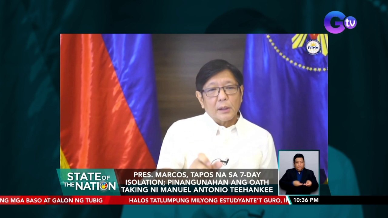 Pres. Marcos, tapos na sa 7day isolation; pinangunahan ang oath taking