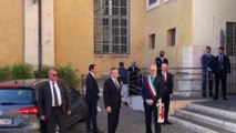 Mattarella e Draghi alla Camera ardente di Scalfari