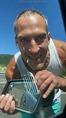 On fait de drôles de rencontres dans les bouchons sur l'autoroute en Russie