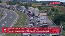 Bayram dönüşü başladı, 50 kilometrelik araç kuyruğu oluştu