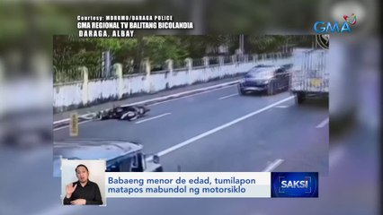 Babaeng menor de edad, tumilapon matapos mabundol ng motorsiklo | Saksi
