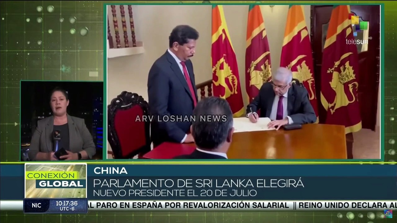 Ranil Wickremesinghe tomó posesión como presidente interino de Sri Lanka