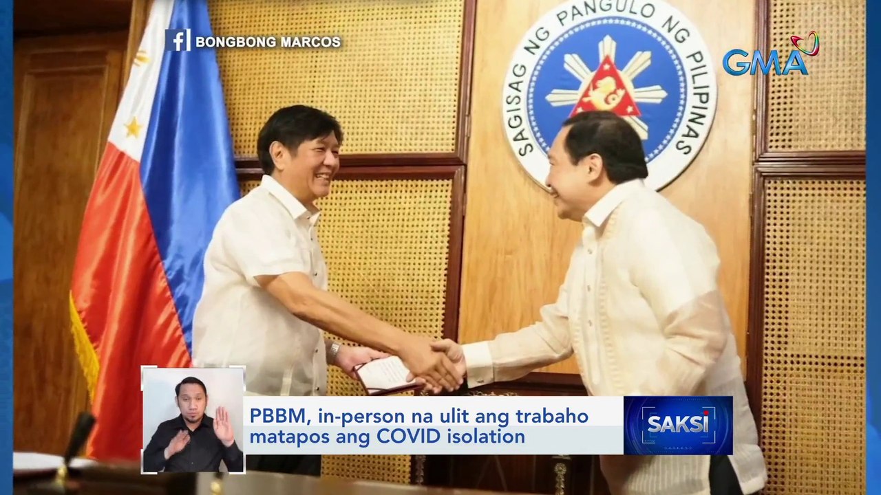 PBBM, in-person na ulit ang trabaho matapos ang COVID isolation | Saksi