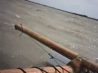 Windward kite proa sailing