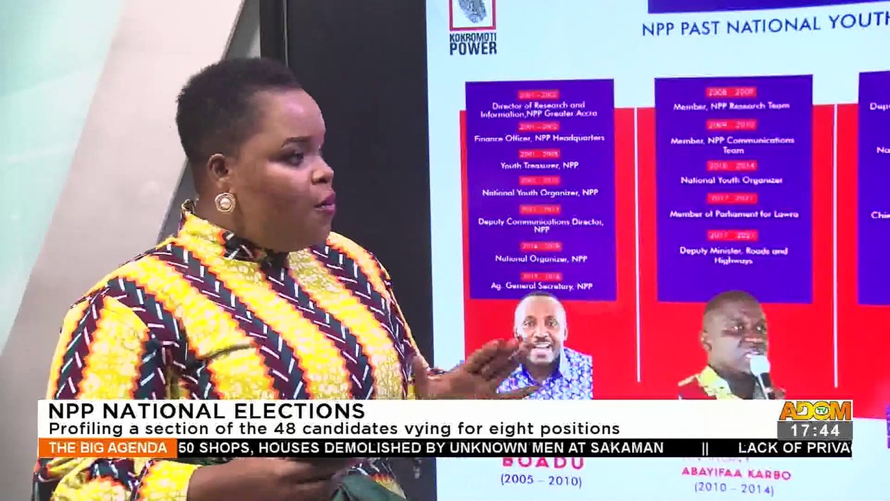 NPP National Elections: Profiling a section of the 48 candidates vying for eight positions - The Big Agenda on Adom TV (15-7-22)