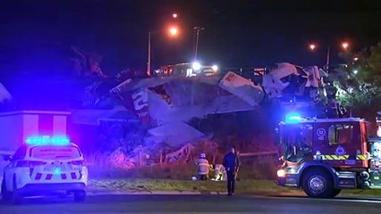 Melbourne truck crash causes chemical spill