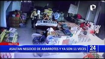 ¡Ya son 11 veces! Delincuentes asaltan tienda de abarrotes en Iquitos