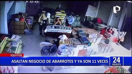 ¡Ya son 11 veces! Delincuentes asaltan tienda de abarrotes en Iquitos