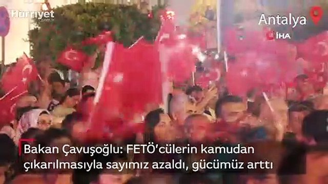 Bakan Çavuşoğlu: FETÖ’cülerin kamudan çıkarılmasıyla sayımız azaldı, gücümüz arttı