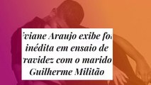 Viviane Araujo exibe foto inédita em ensaio de gravidez com o marido, Guilherme Militão