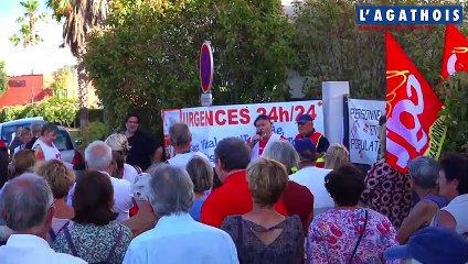 AGDE- Hôpitaux Attention Danger – Forte mobilisation devant l’hôpital Saint Loup !