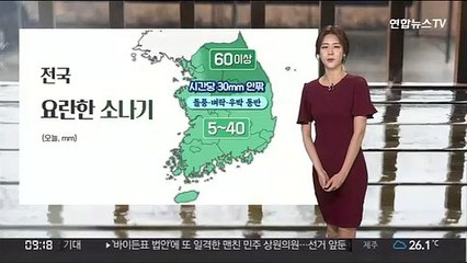 [날씨] 주말 무더위 속 소나기…돌풍·벼락·우박 동반