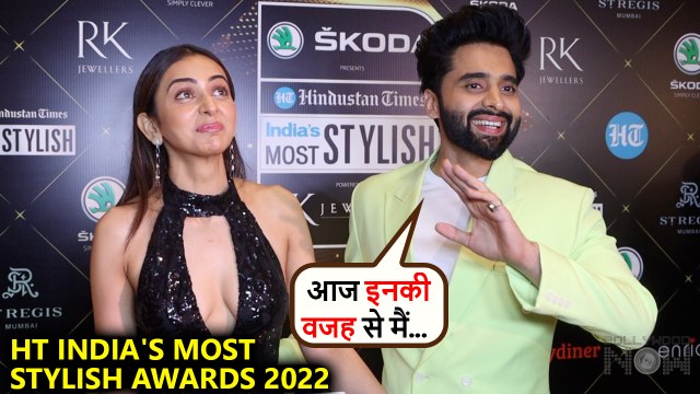 Aww! Rakul Preet Singh Blushes As BF Jackky Bhagnani Praises Her | At HT Most Stylish Awards 2022