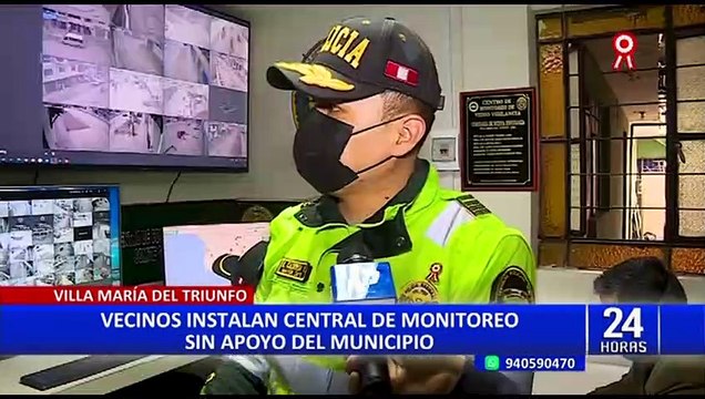 VES: vecinos y policía instalan central de seguridad con 64 cámaras para combatir la delincuencia
