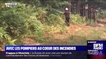 BFMTV avec les pompiers au cœur des incendies en Gironde