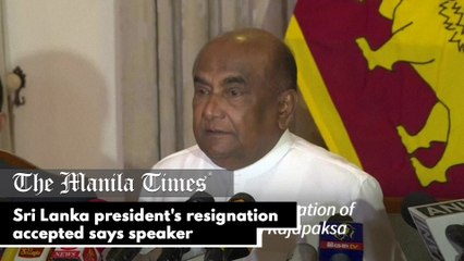 Sri Lanka president's resignation accepted says speaker