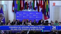 Congreso rechazó acuerdo para realizar asamblea de la OEA en Lima por inclusión de “baño neutro”