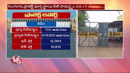 Download Video: Project Report _ Huge Flood Water Inflow Reduced To Projects _ Telangana Rains _ V6 News